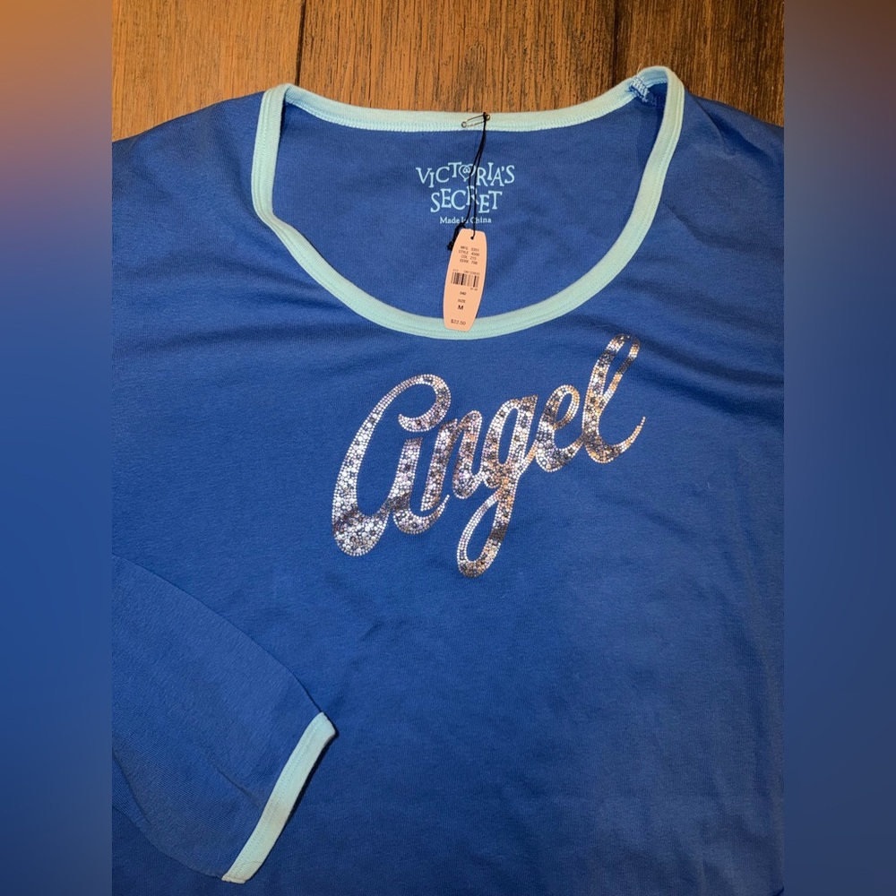 Victoria's Secret Royal Blue Cotton Nightshirt New sz Medium NWT - Picture 2 of 5
